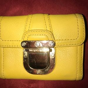 Micheal Kora yellow leather wallet
